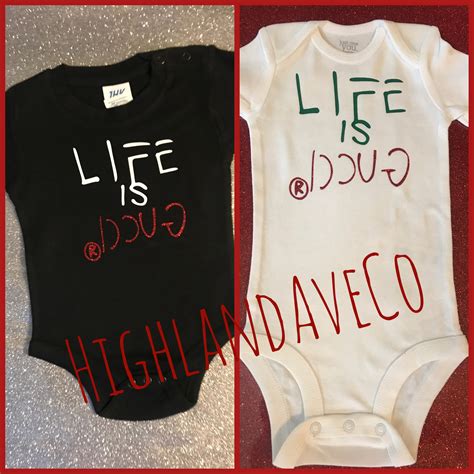 gucci baby shower gifts|life is Gucci baby onesie.